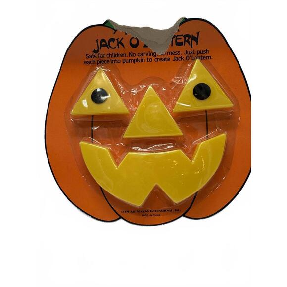 Other - Vintage 1991 Jack O'Lantern Pumpkin Face Kit